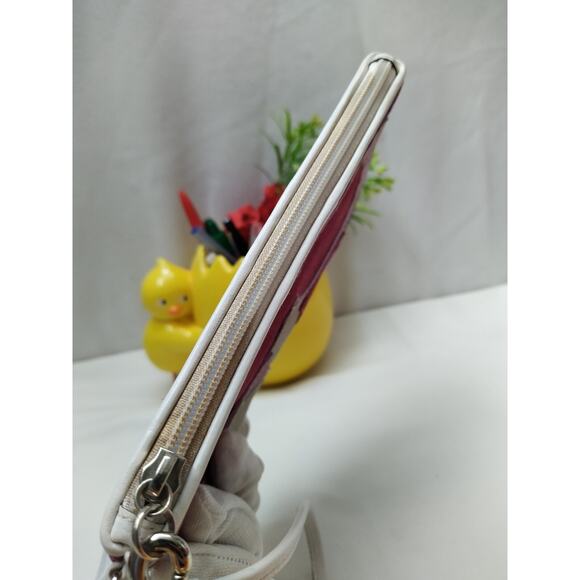 Coach Gallery Optic Signature C Multicolor Suede Leather Trim Wristlet Wallet - Picture 4 of 11